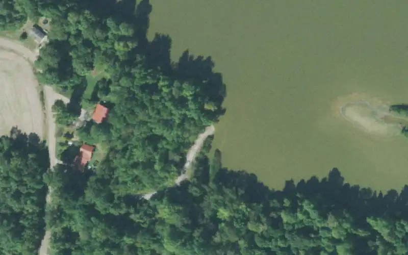 Aerial photo of the area around #7 watershed , Obion County