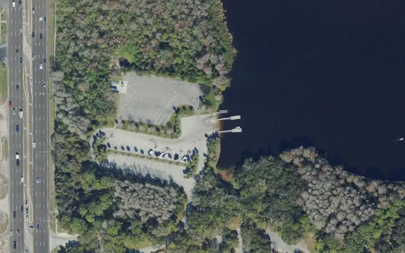 Aerial photo of the area around A.L. Anderson Park, Pinellas County