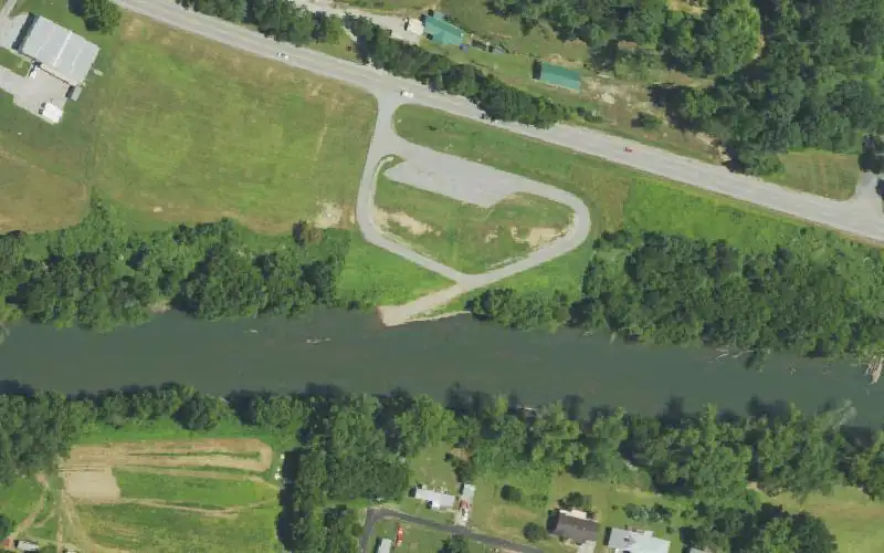 Aerial photo of the area around Airport Ramp, Johnson County