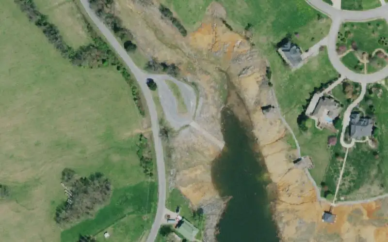 Aerial photo of the area around Airport Ramp, Sullivan County