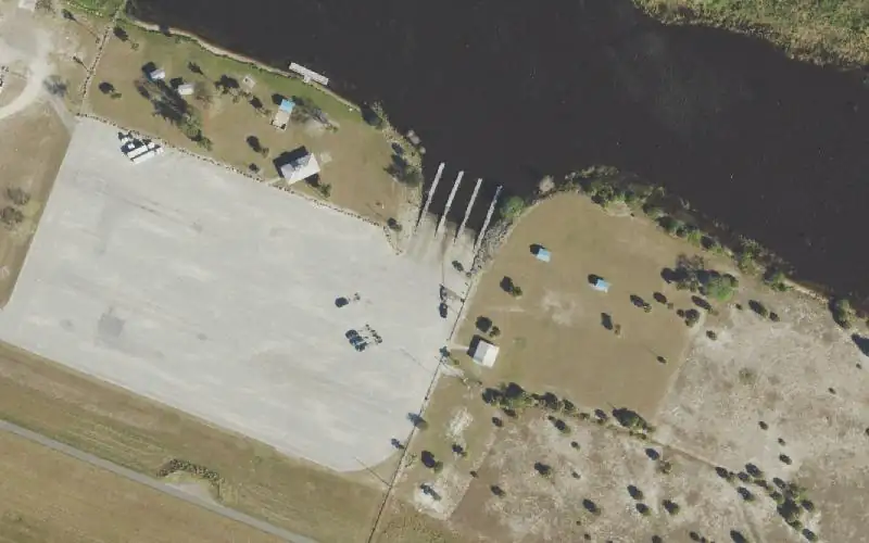 Aerial photo of the area around Alvin L. Ward Park - Lake Okeechobee Boat Ramp, Glades County