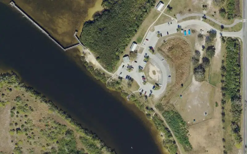Aerial photo of the area around Anclote Gulf Park - Canoe Launch, Pasco County