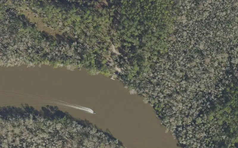 Aerial photo of the area around Apalachicola River Wildlife and Environmental Area - Butcher Pen Landing Kayak Launch, Franklin County