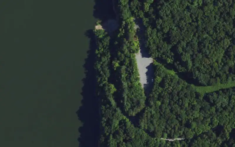 Aerial photo of the area around Austin Ramp, Barren County