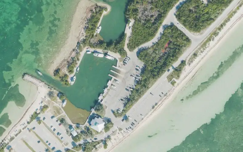 Aerial photo of the area around Bahia Honda State Park - Boat Ramp, Monroe County