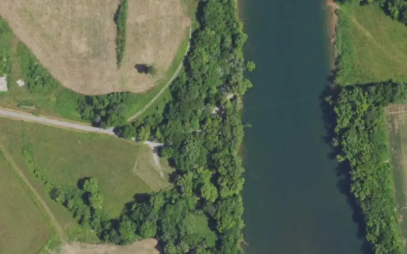 Aerial photo of the area around Bakerton (Fish Tales) Ramp, Cumberland County