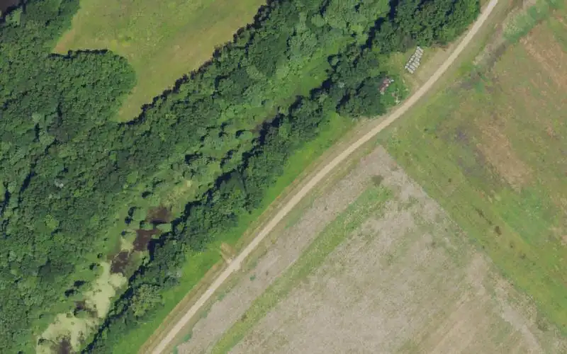 Aerial photo of the area around Ballard Slough, Ballard County