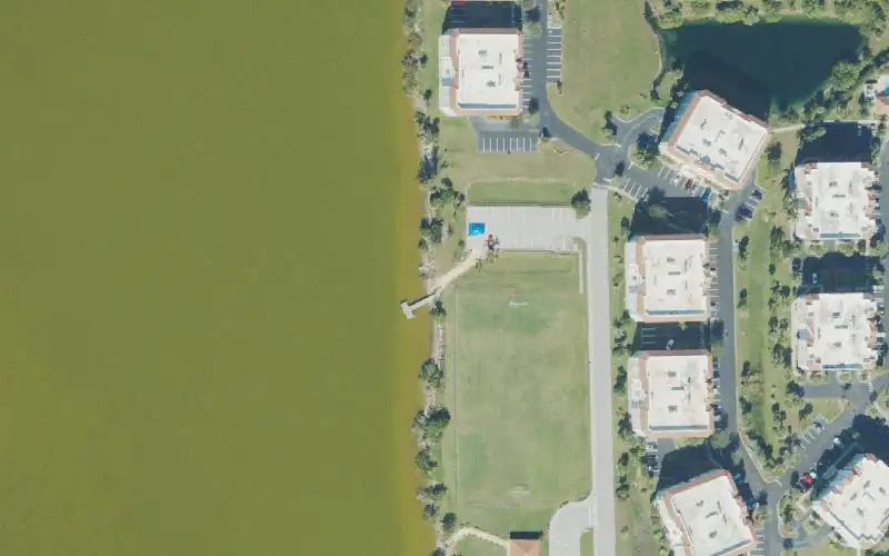 Aerial photo of the area around Banana River Park Kayak Launch, Brevard County