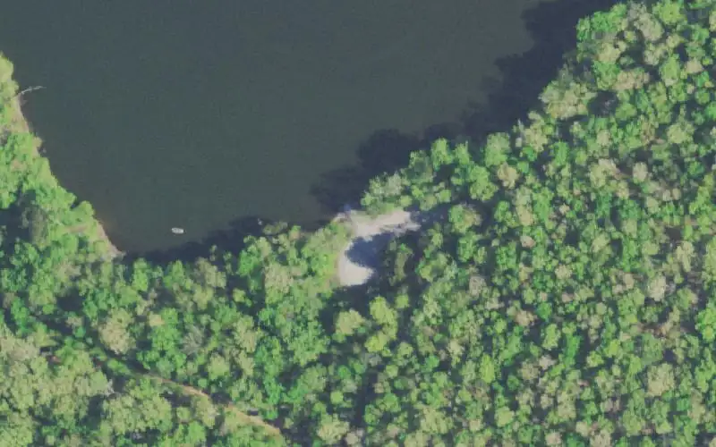 Aerial photo of the area around Bear Branch, Meigs County