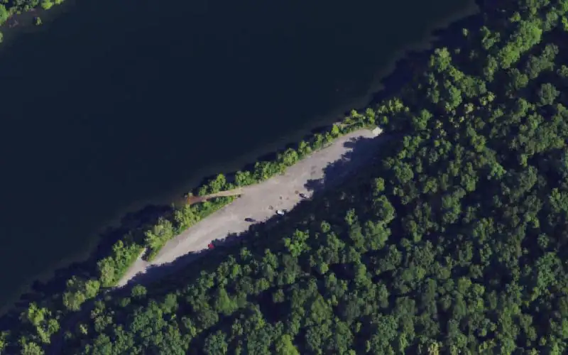 Aerial photo of the area around Beaver Creek WMA Marina, Laurel County