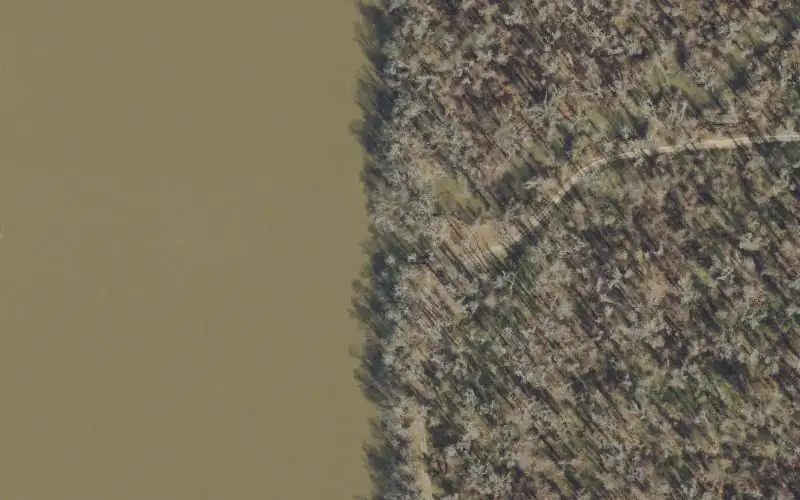 Aerial photo of the area around Beaverdam Creek Tract - Harry Donar Landing, Liberty County