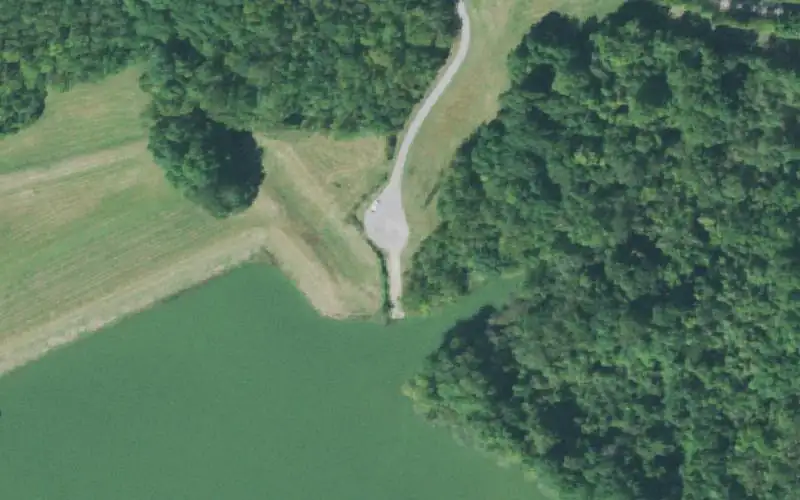 Aerial photo of the area around Bethel watershed, Obion County