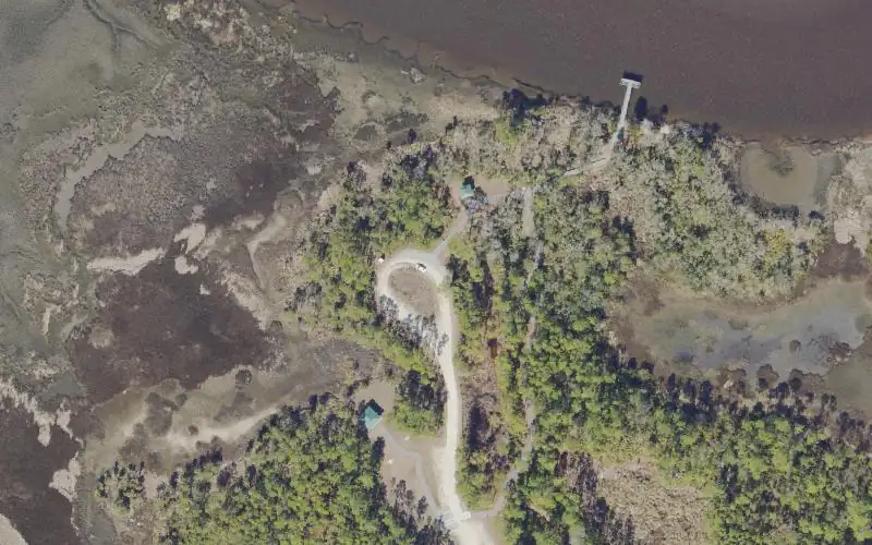 Aerial photo of the area around Betz-Tiger Point Preserve Edwards Creek Day Use Area Kayak Launch, Duval County