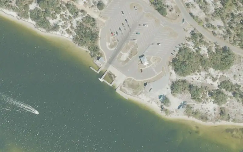 Aerial photo of the area around Big Lagoon State Park - Boat Ramp, Escambia County
