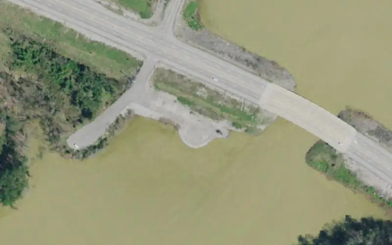 Aerial photo of the area around Big Sycamore, Claiborne County