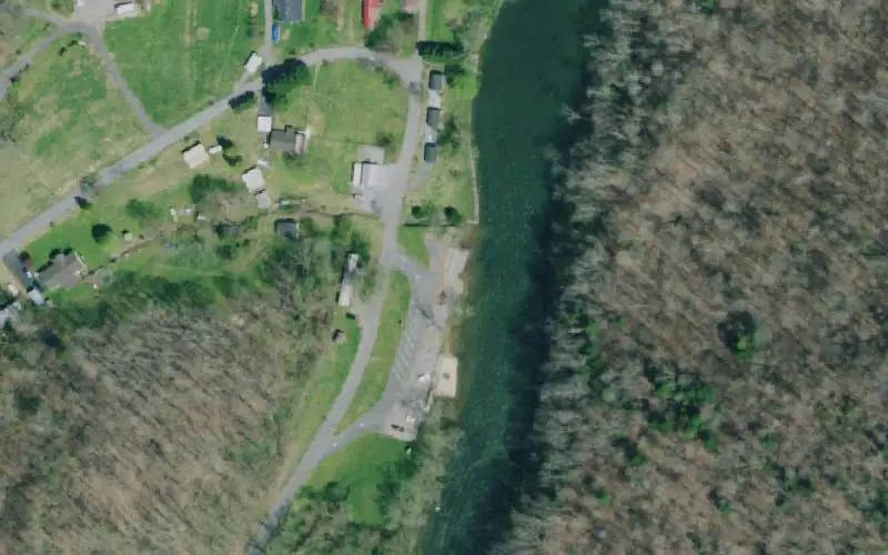 Aerial photo of the area around Blevins Bend, Carter County