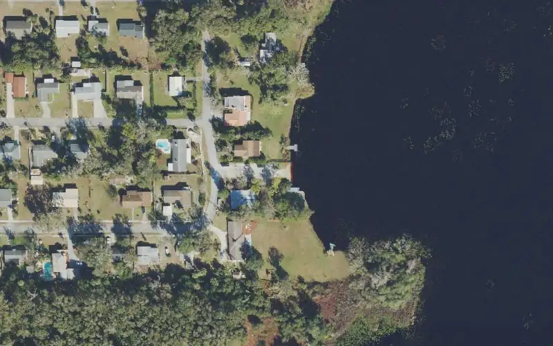 Aerial photo of the area around Blue Lake Boat Ramp (4x4 recommended), Volusia County