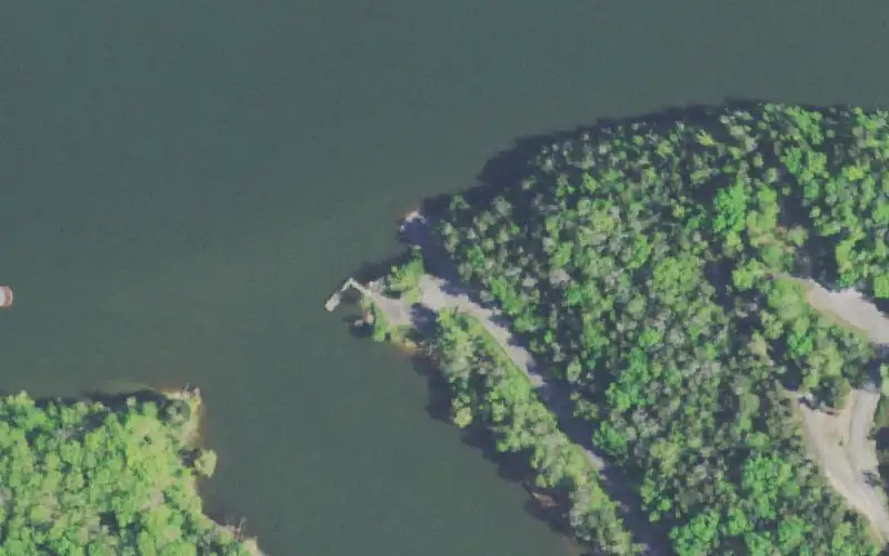 Aerial photo of the area around Blythes Ferry / Meigs County, Meigs County