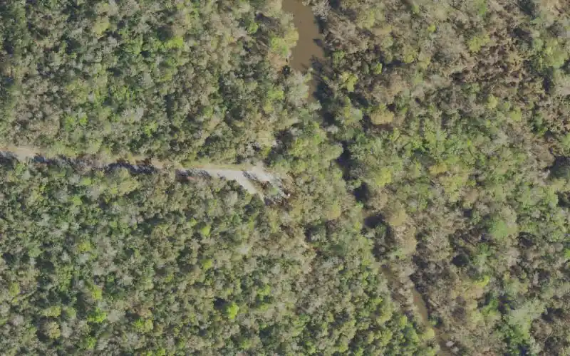 Aerial photo of the area around Bogia Public Boat Ramp, Escambia County