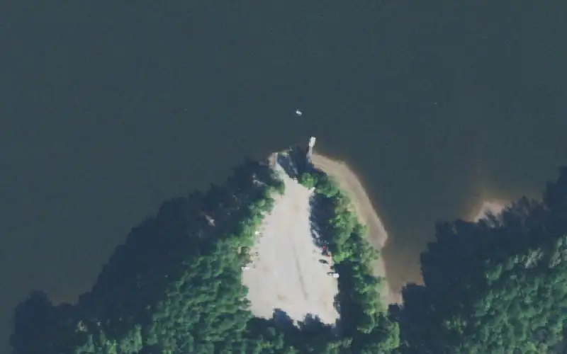 Aerial photo of the area around Britton Ford, Henry County