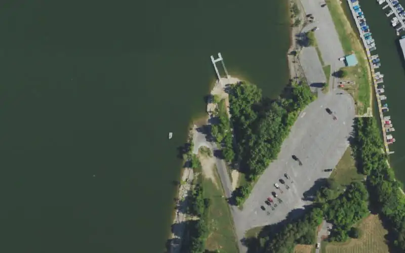 Aerial photo of the area around BRL State Park Ramp, Barren County