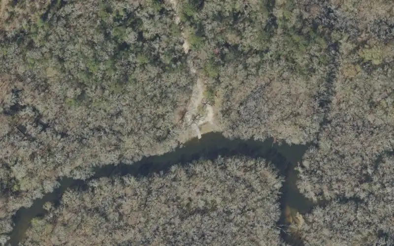 Aerial photo of the area around Brunson Landing Public Boat Ramp, Washington County