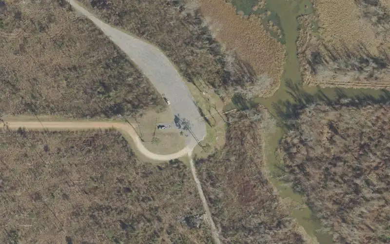 Aerial photo of the area around Buena Vista Landing, Jackson County