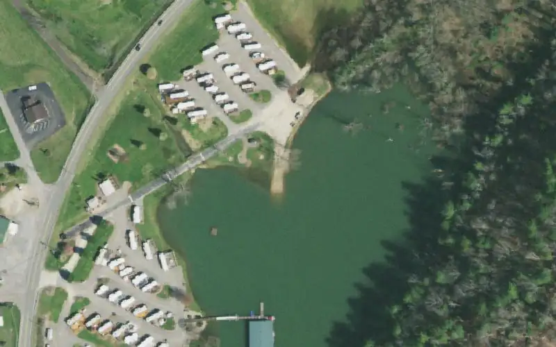 Aerial photo of the area around Butler Ramp, Carter County
