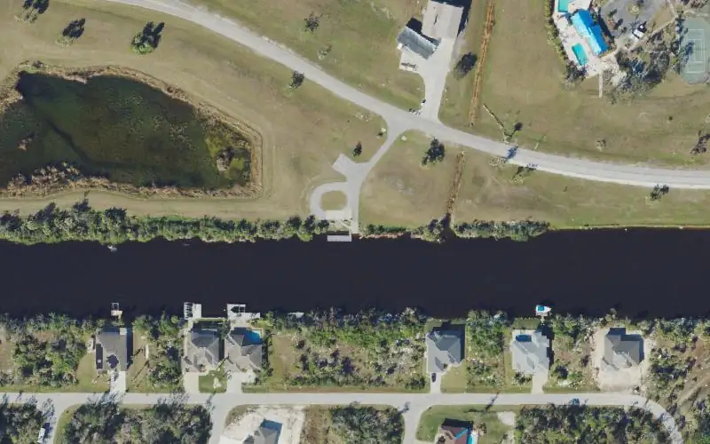 Aerial photo of the area around Butterford Waterway Park Boat Ramp, Charlotte County