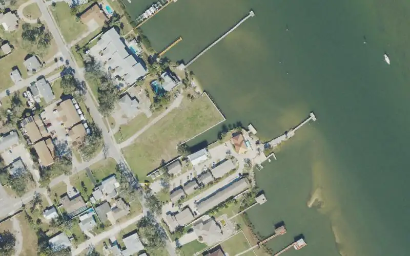 Aerial photo of the area around Cameron's Marina - Marker 57 (CLOSED), Volusia County