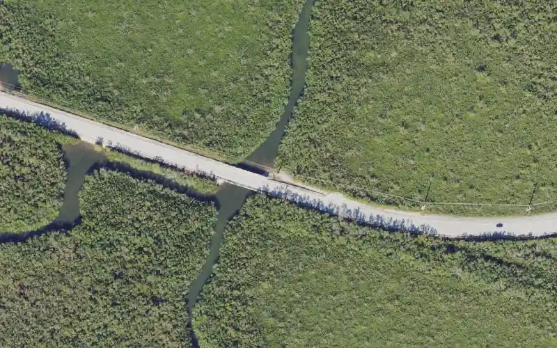 Aerial photo of the area around Card Sound Road - Tubby's Creek Canoe / Kayak Access Site (CLOSED), Monroe County