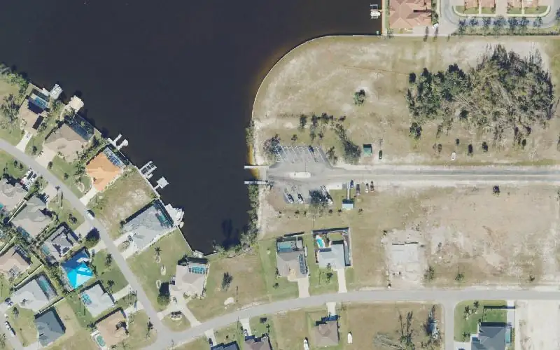 Aerial photo of the area around City of Cape Coral - Burnt Store Public Boat Ramp, Lee County