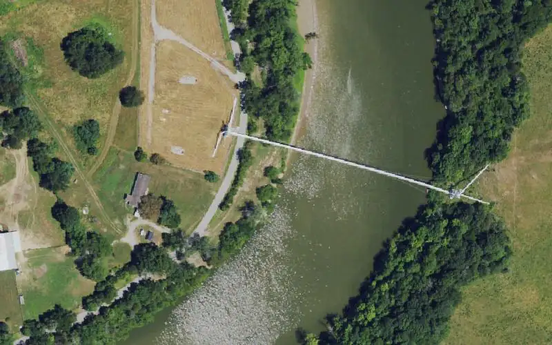 Aerial photo of the area around Cliftons Dock, Boyle County