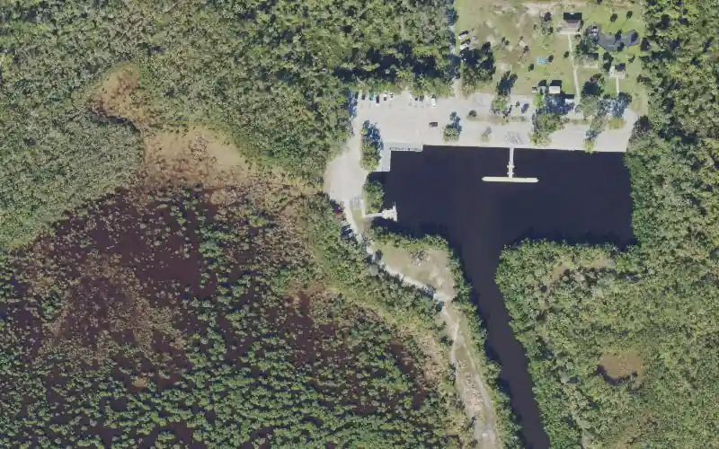 Aerial photo of the area around Collier-Seminole State Park - Canoe Launch, Collier County