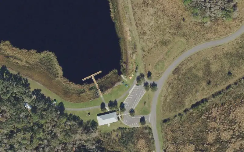 Aerial photo of the area around Colt Creek State Park - Mac Lake - No Gas Motors, Polk County