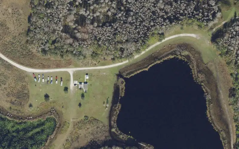 Aerial photo of the area around Colt Creek State Park - Middle Lake - No Gas Motors, Polk County