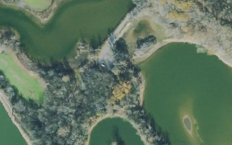 Aerial photo of the area around Commissary, Stewart County