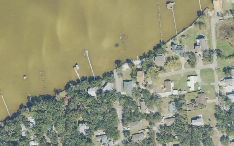 Aerial photo of the area around Coronada Boulevard Small Craft Launch (NO PARKING), Escambia County