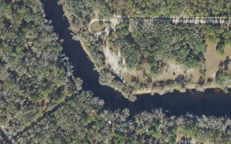 Aerial photo of the area around County Road 143 Ramp - Withlacoochee River at SW 64th Way, Hamilton County