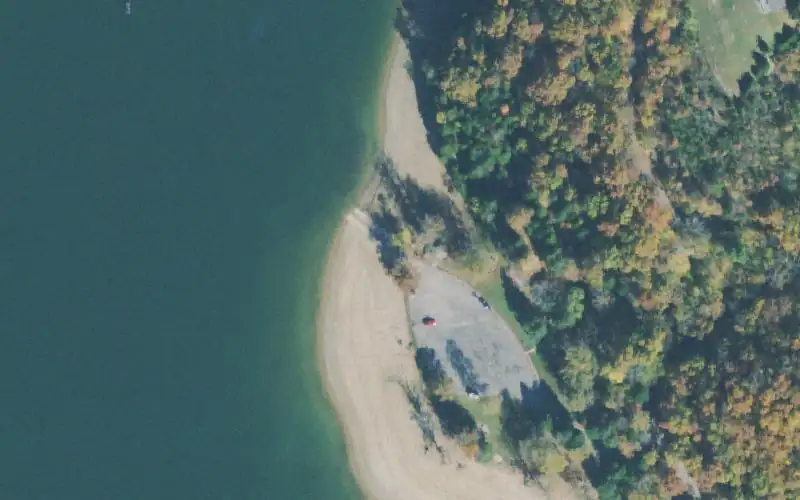 Aerial photo of the area around Cove Creek, Pickett County