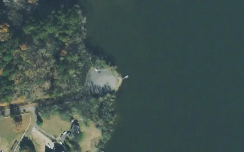 Aerial photo of the area around Cripple Children Ramp, Wilson County