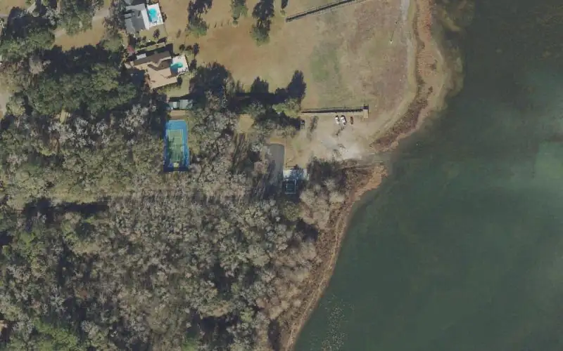 Aerial photo of the area around Crowder Road Landing, Leon County