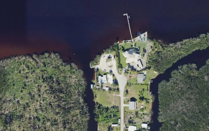 Aerial photo of the area around Darst Park Public Boat Ramp, Charlotte County