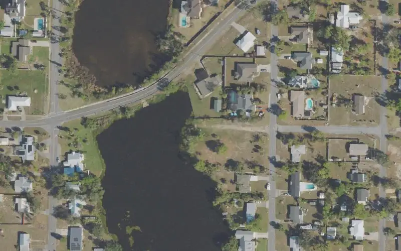 Aerial photo of the area around Davis Lake Public Boat Ramp (No Gas Motors), Bay County