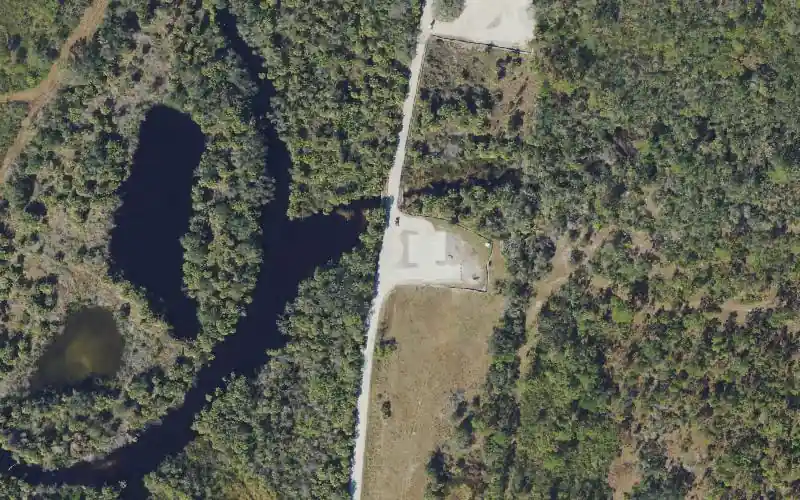 Aerial photo of the area around Deer Prairie Creek Preserve Downstream Kayak Launch, Sarasota County