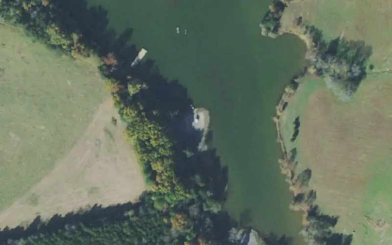 Aerial photo of the area around Dickerson Chapel, Wilson County