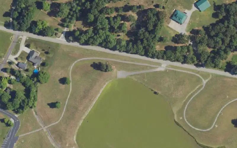 Aerial photo of the area around Dixon City Lake Ramp, Webster County