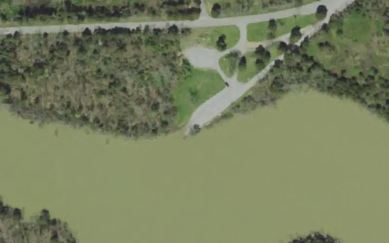 Aerial photo of the area around Doakes Creek Access Area, Campbell County