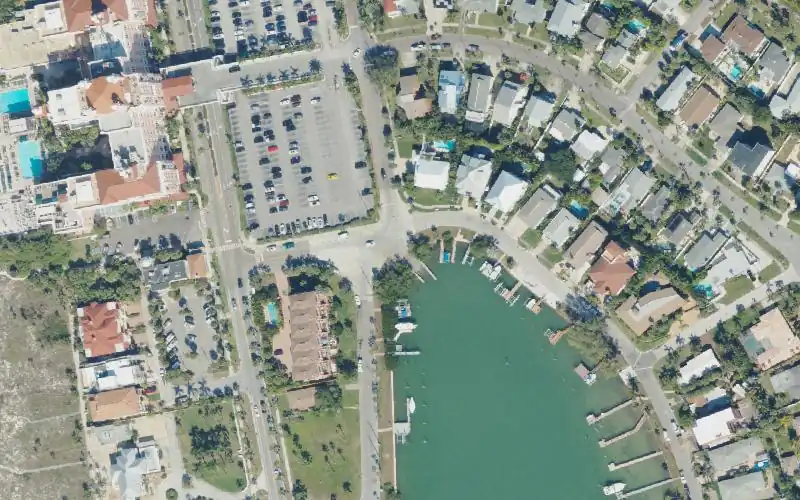Aerial photo of the area around Don Cesar - St Pete Beach Boat Ramp (Limited Parking), Pinellas County