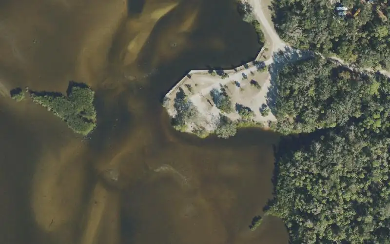 Aerial photo of the area around Doris Leeper Spruce Creek Preserve - Divito Access, Volusia County